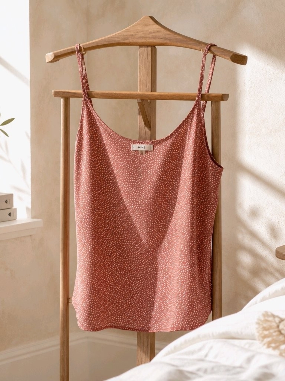 Mine Dusty Rose Dot Satin Camisole